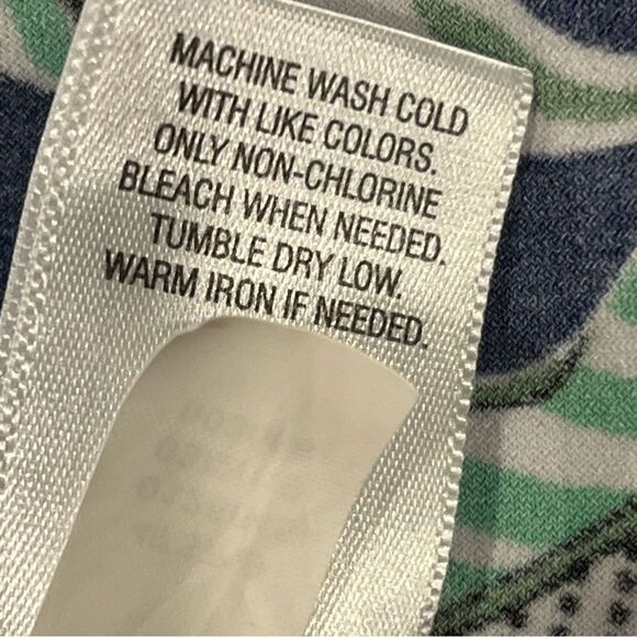 Navy Leaf Print Long sleeve plus size stretchy dress size 1XL - Picture 9 of 11